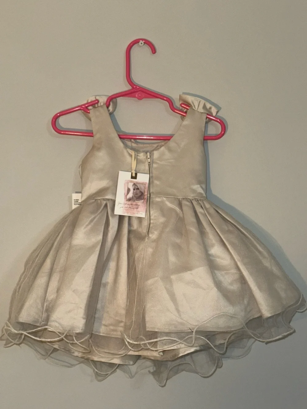Jessica Simpson Baby Satin Tulle Bow Dress NWT 12M
